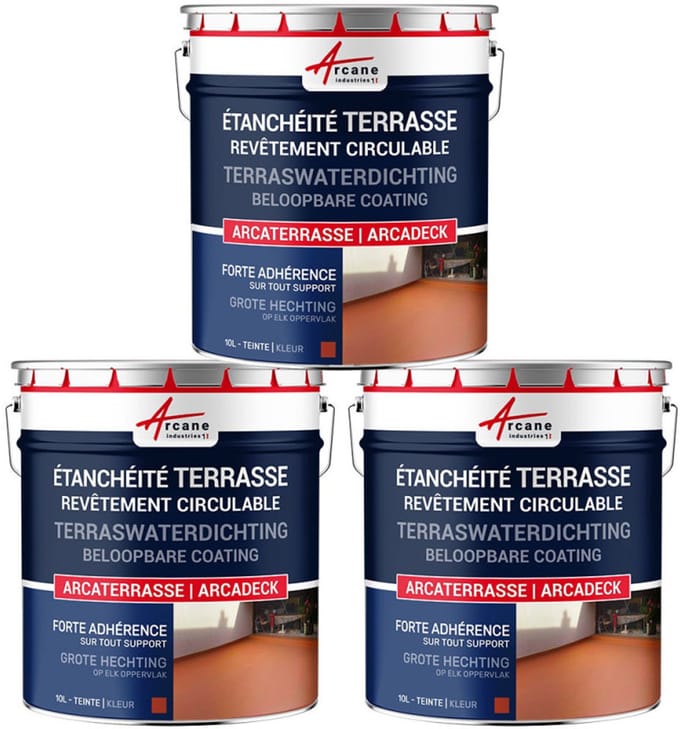 Waterdichte verf voor terras - Buitencoating op basis van hars: ARCADECK