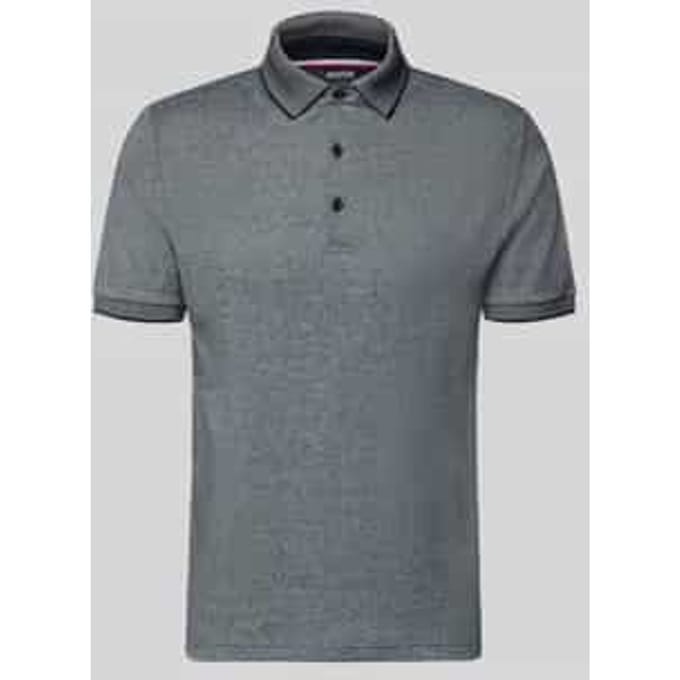 slim fit poloshirt met labeldetail