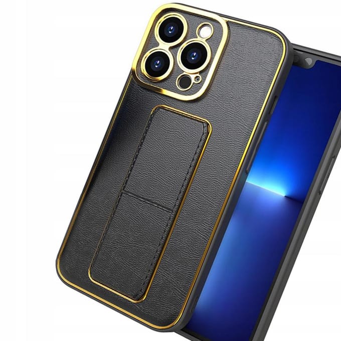 Nieuwe Kickstand Case etui voor iPhone 13 Pro met standaard zwart