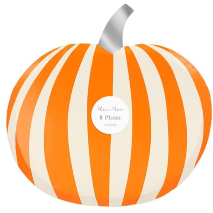 Meri meri halloween bordjes papier mod pattern pumpkin à 8 stuks