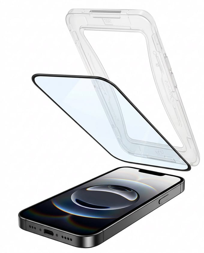 Screenprotector - Geschikt voor Apple iPhone 16e / 17e - Met Installatie Kit - Beschermglas - Gehard Glas - Tempered Glass - Screen Protector
