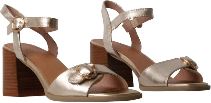 Brooke leren sandalen met hak