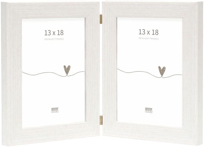 Deknudt Frames fotolijst S41VF1 H2V - wit - tweeluik -  2x 13x18 cm