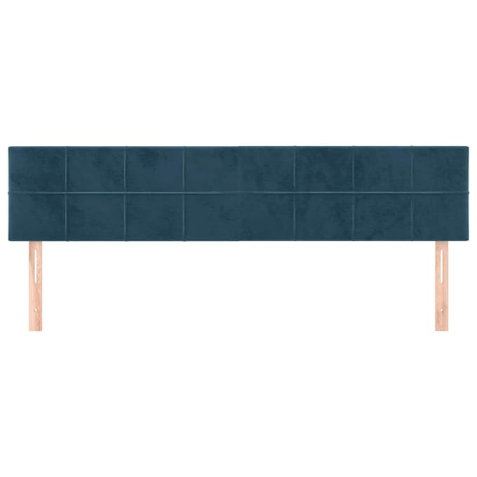 vidaXL - Hoofdborden - 180x5x78/88 - cm - fluweel - donkerblauw
