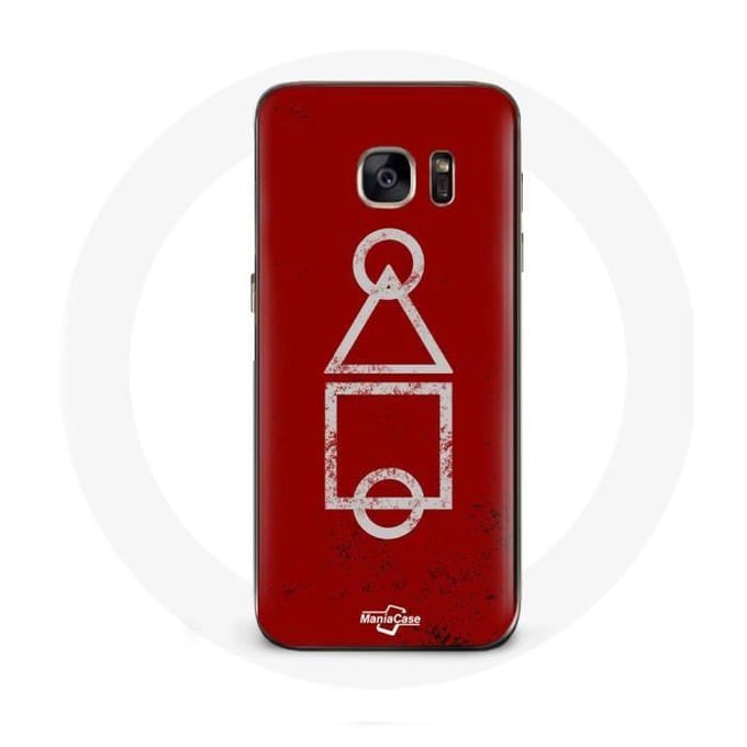 Coque - Samsung - Galaxy S7 - Protection rigide - Motif Squid Game - Fond Rouge rouge