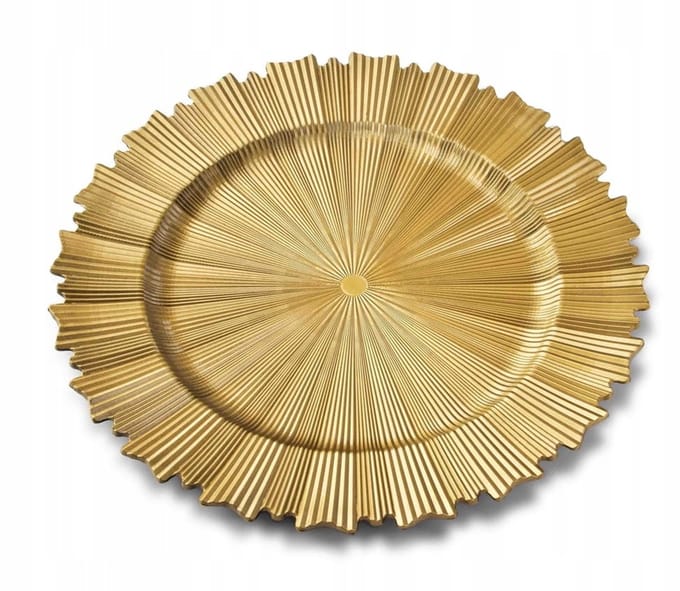Decoratieve Blanche Gold Onderschotel 33 cm