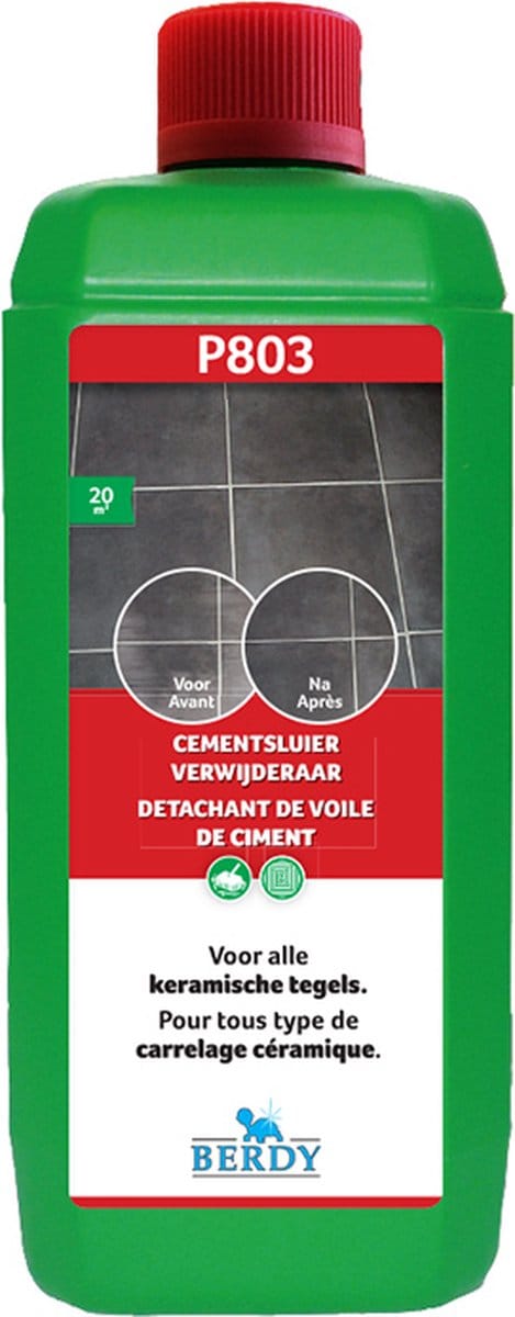 P803 - Cementsluier verwijderaar KERAMISCHE TEGELS - Berdy - 1 L