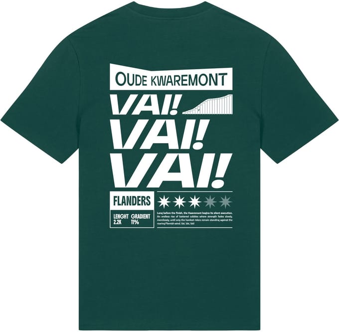 Donkergroene ka:sei Oude Kwaremont T-shirt - maat M