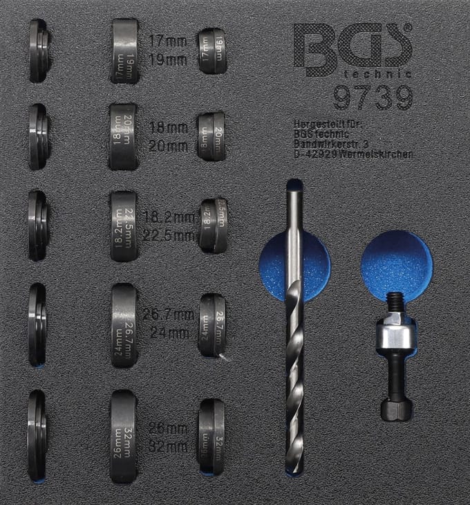 BGS Gatstansset voor inparkeersensoren Ø 17 - 32 mm