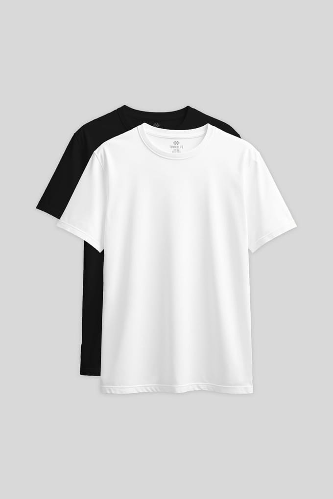 Dames Katoen Elastaan Crew Neck T-Shirt