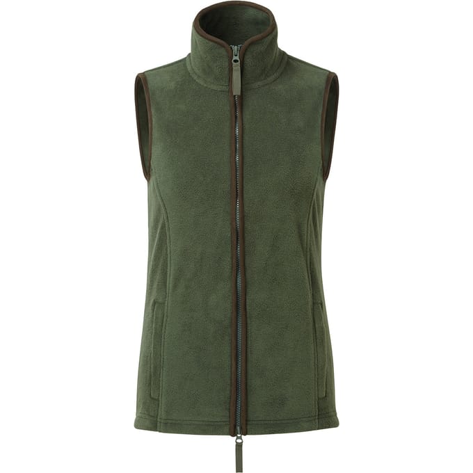 Premier Dames/dames Artisan Fleece Gilet (Mosgroen/bruin)