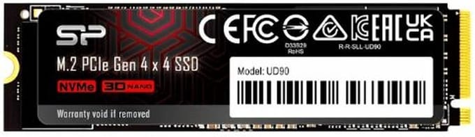 Silicon Power - UD90 - Interne SSD - PCIe Gen4x4 - NVMe M.2 2280 - 1TB
