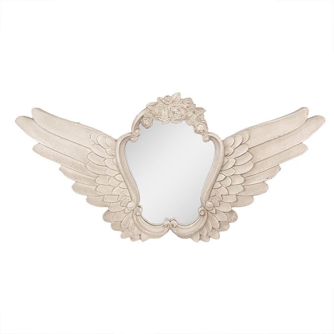 Clayre & Eef Spiegel 70x5x35 cm Beige MDF Vleugels