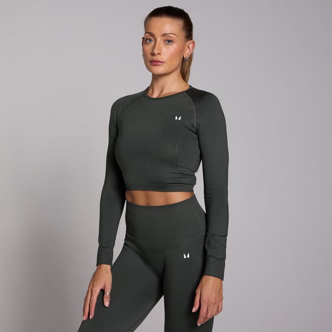 MP Shape naadloze croptop met lange mouwen voor dames - L