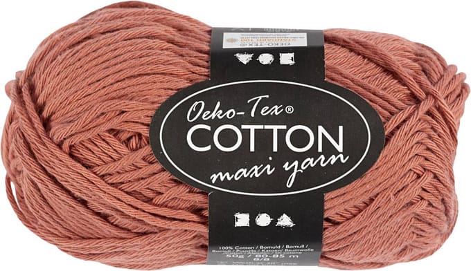Creativ Company Cotton yarn Size 8/8 L: 80-85 M Terracotta - 50gr.