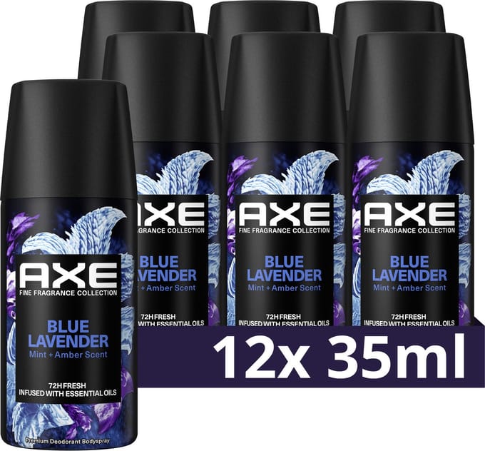 AXE Mini - Fine Fragrance Collection Premium Deodorant Bodyspray - Blue Lavender - 12 x 35 ml - Reisverpakking