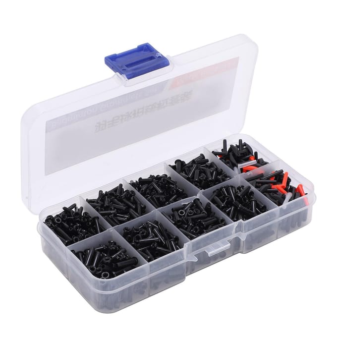 Powerti Badminton Grommets Set met Racket Oogjes Emmer Snaarbeschermer Besnaringsgereedschap white