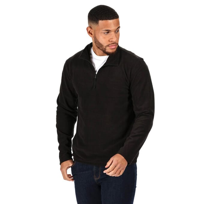 Regatta - Heren Micro Zip Turtle Neck Fleece Sweater (Zwart)