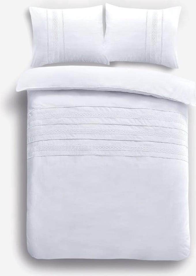 Papillon Madrid Dekbedovertrek - Tweepersoons - 200x200/220 cm - Wit