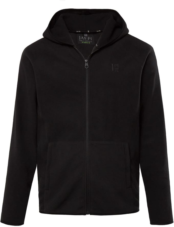 JAY-PI - Heren - Fleecejack ultralicht capuchon - Zwart - Maat XL