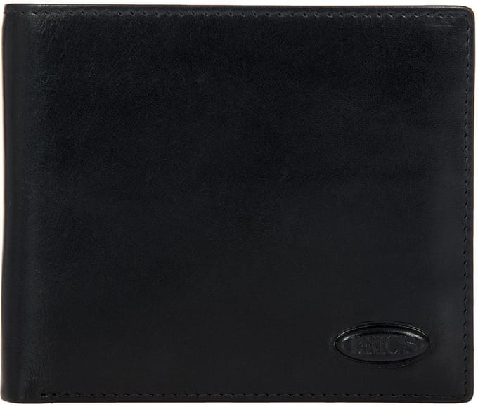 Bric's Monte Rosa Portemonnee RFID Leer 11,5 cm - Jongens - Horizontaal - schwarz