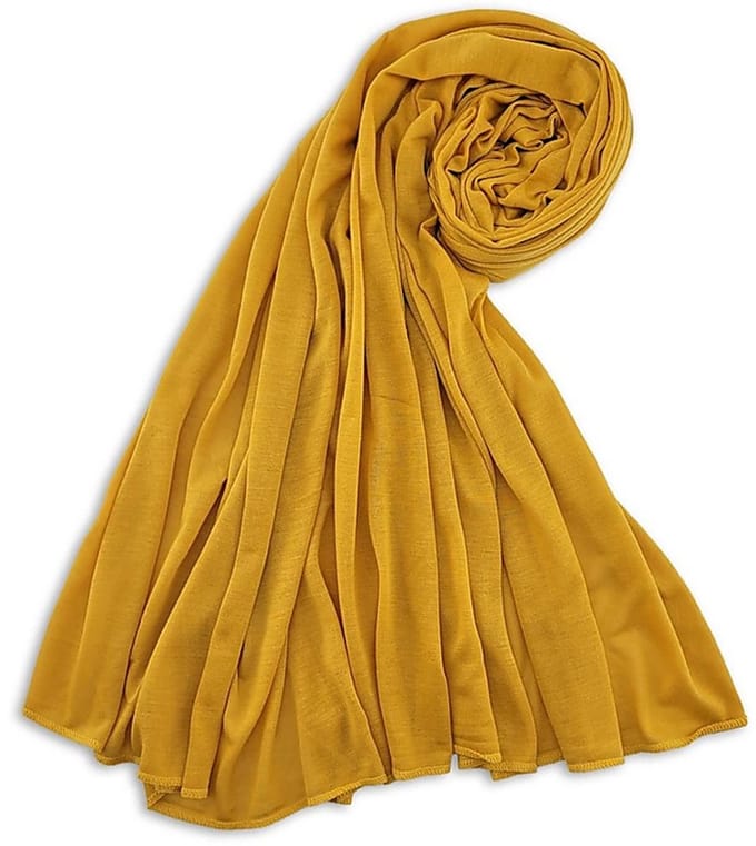 JB Collection - Hoofddoeken - hoofddoek polyester jersey uni geel - geel
