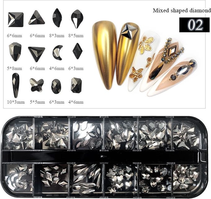 Rhinestone - 12 vormen - Nagelsteentjes - Decoratie