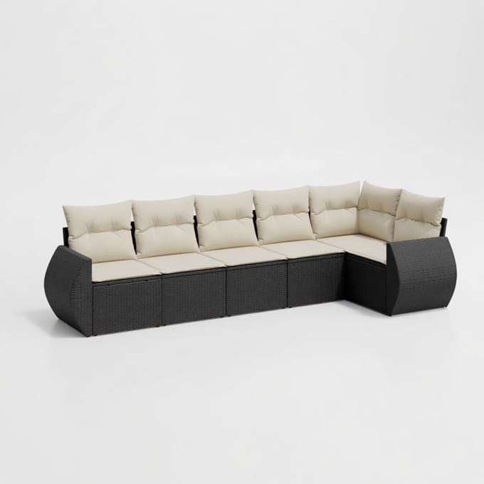 Luxe Poly Rattan Tuinset – Weerbestendig – Wit – Industrohome