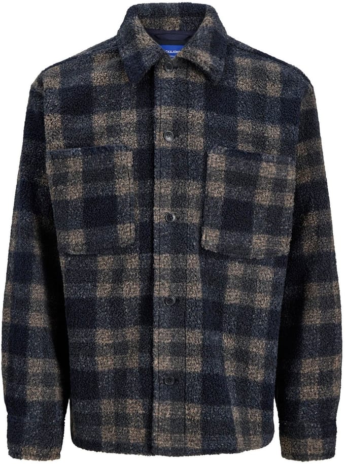 JACK&JONES - JORBLEECKER TEDDY OVERSHIRT LS - Heren - Overhemden