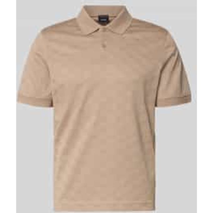 modern fit poloshirt met structuurpatroon model 'Roberto'