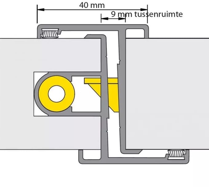 Deurn. Prefab Uitv. 19/1 Slot 600-U20 Dd54mm. 2850Mm