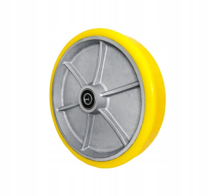 Gietijzer-polyurethaan wiel 350mm, 2200kg belasting, kogellager