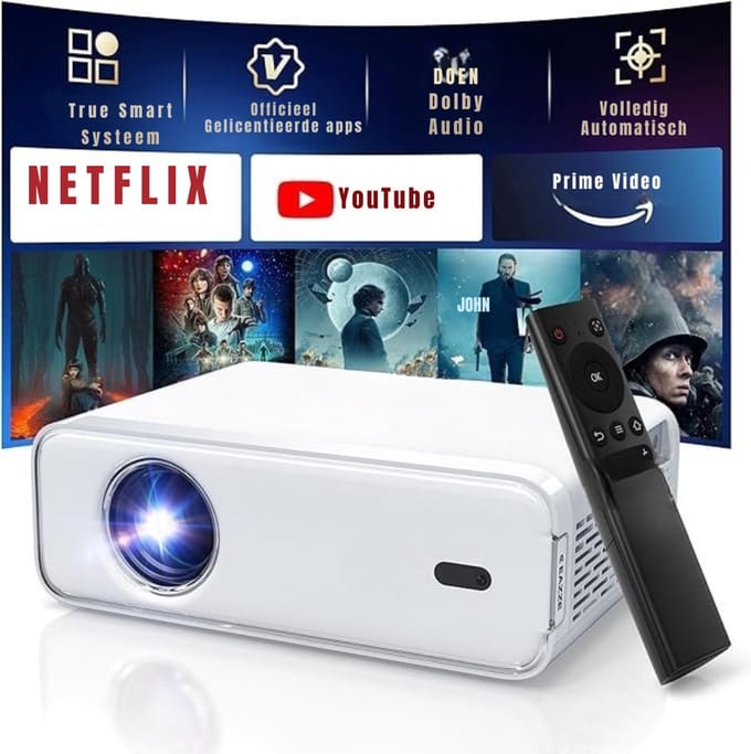 AHD® Mini beamers - Projector - Mini beamer - Wit - 22cm x 17cm x 8cm