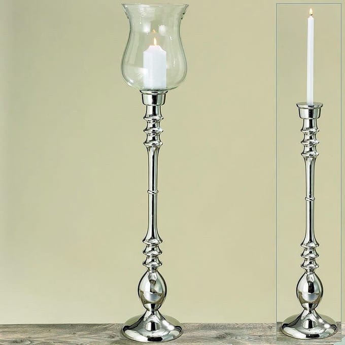 Windlicht - 105 cm - Ø 20 cm - Zilver