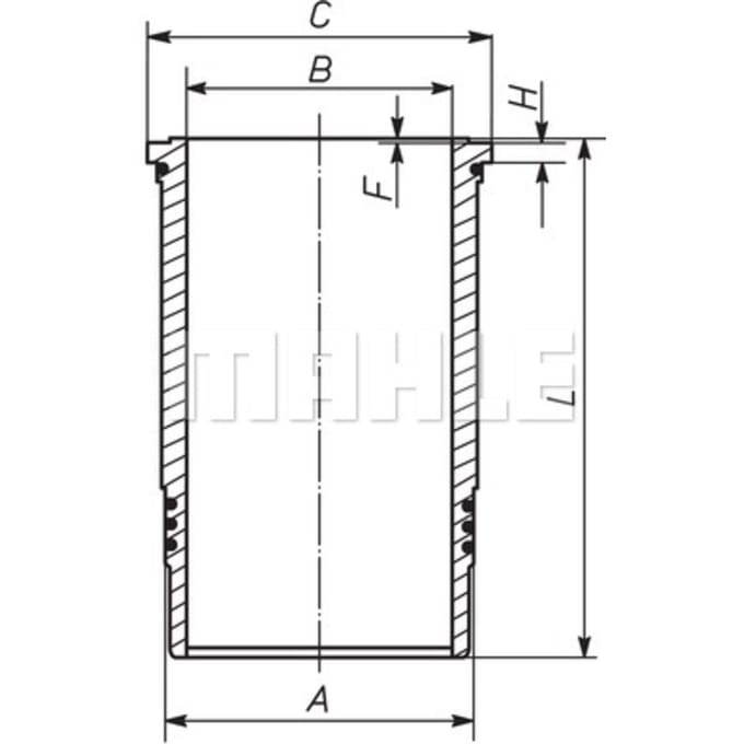 Voering, cilinderkop MAHLE 439 WN 01 01