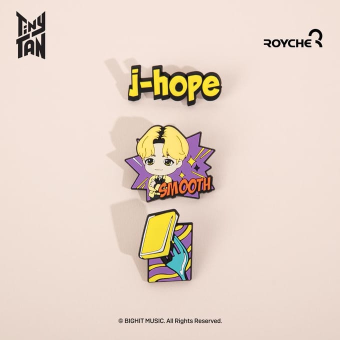 Bts (Bangtan garçons) TinyTAN Butter Rubber Pin Badge, Officiel, Original, Authentique, K-POP, idole