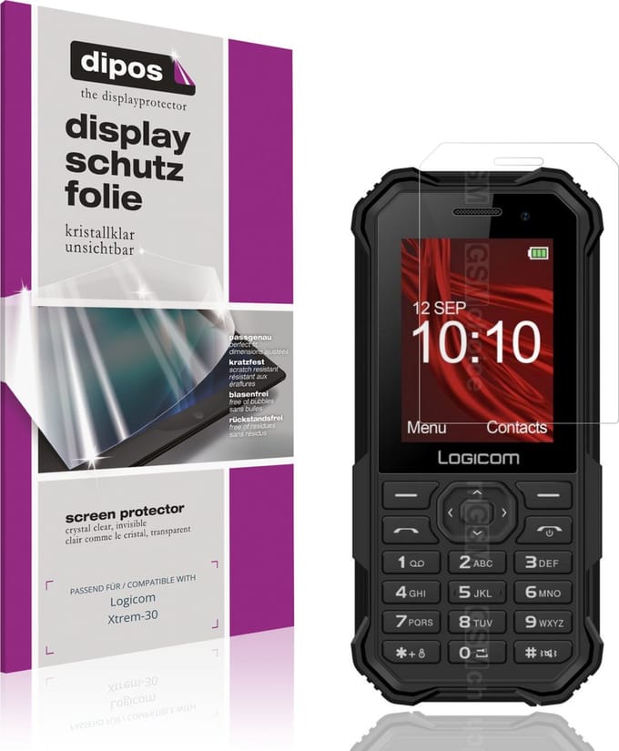 dipos – 4x Beschermfolie geschikt voor Logicom Xtrem-30 | Krasbestendige & heldere Screenprotector Ultra-Thin