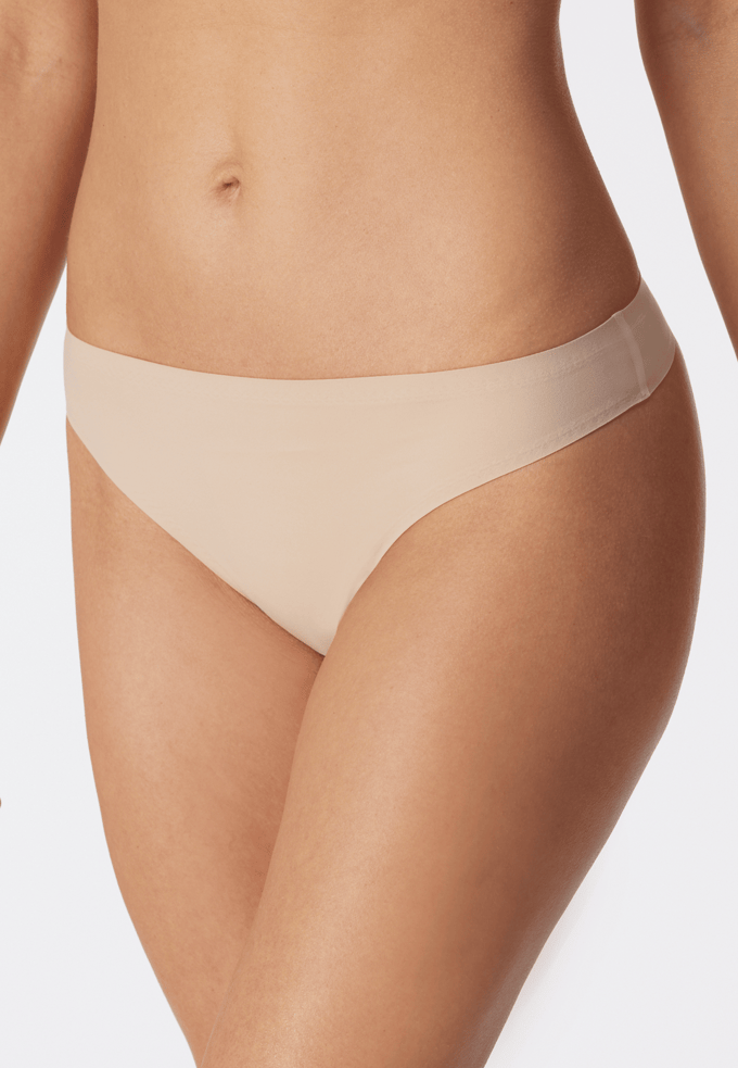 SCHIESSER Invisible Soft string (1-pack) - dames string microvezel zandkleur