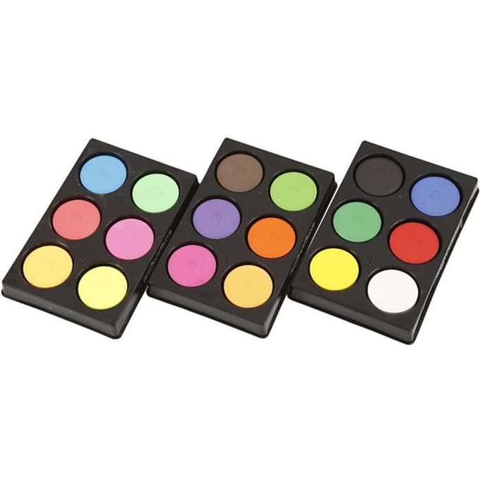 Waterverf in palet, d: 44 mm, 1 set