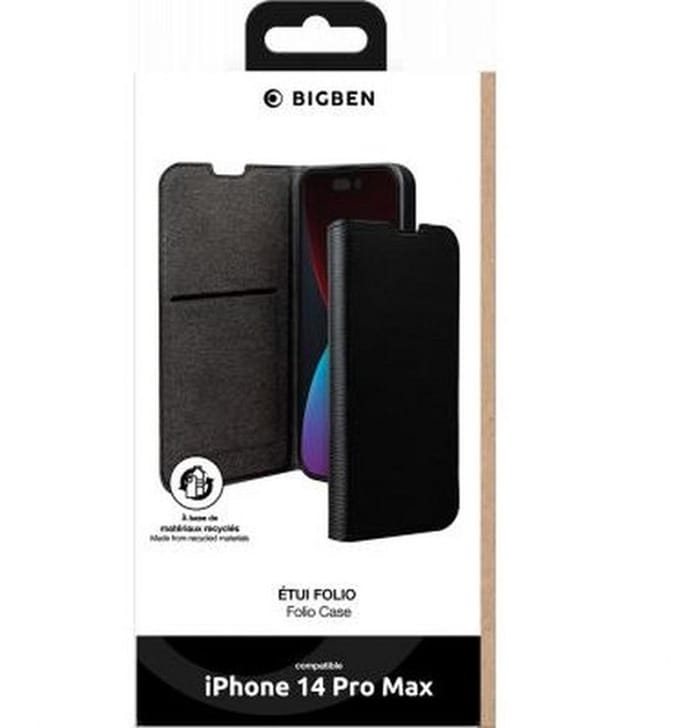 Bigben Connected - Telefoonhoesje - Kaarthouder - iPhone 14 Pro Max - Zwart