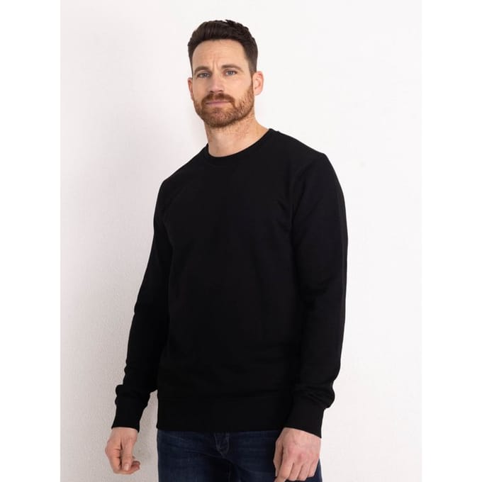 Petrol Industries - Heren Essential Crewneck Sweater - Zwart - Maat S