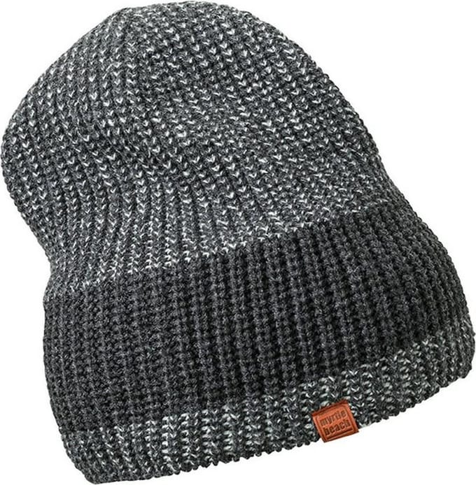 Myrtle Beach - Unisex Urban Gebreide Muts (Donkergrijs)