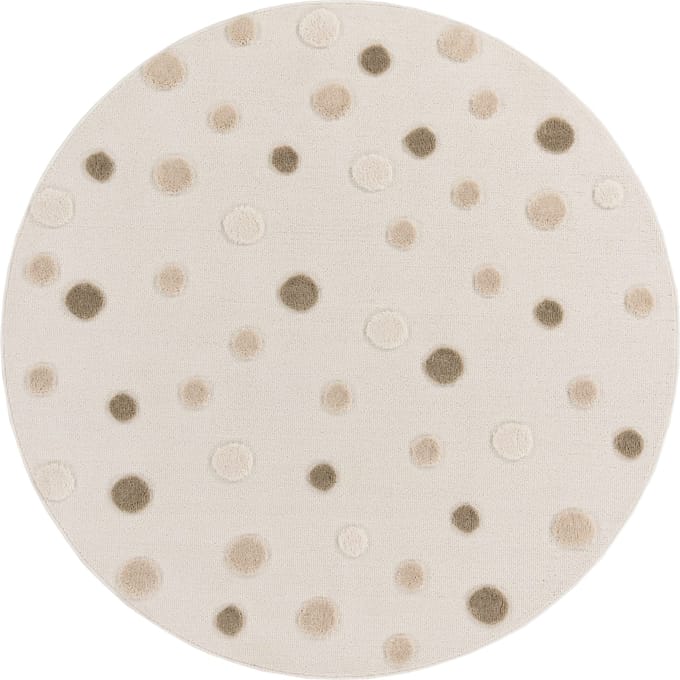 Kindertapijt Togge crème 120 cm rond
