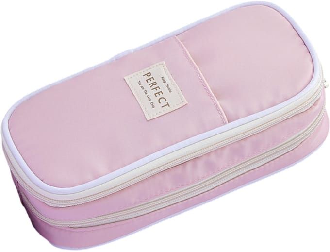 Etui Capaciteit - Splash-Proof Polyester Pouch - Multi-Function Stationery Organizer - Praktische Pennenzak voor School & Kantoor - Cadeau - Roze