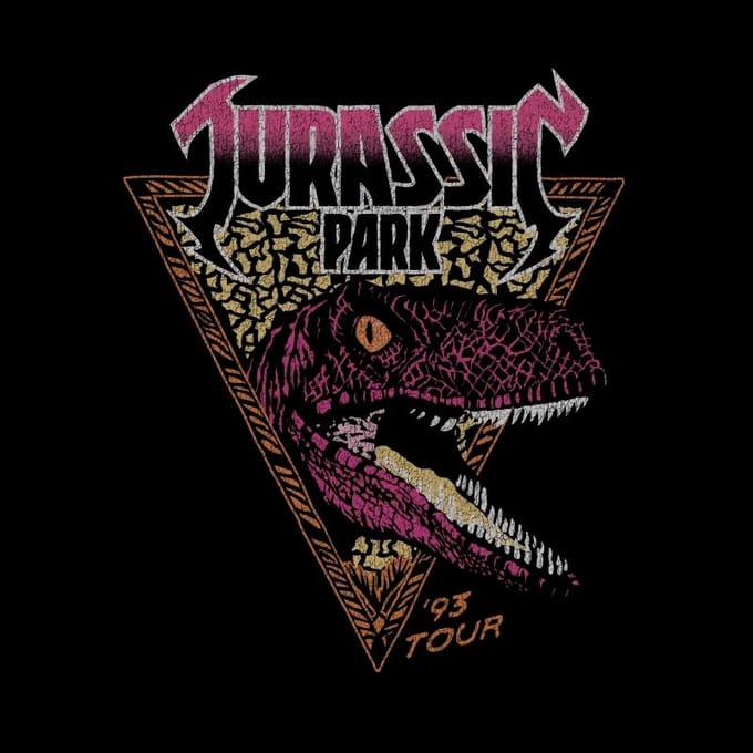 Jurassic Park Raptor Men's T-Shirt - Zwart - M