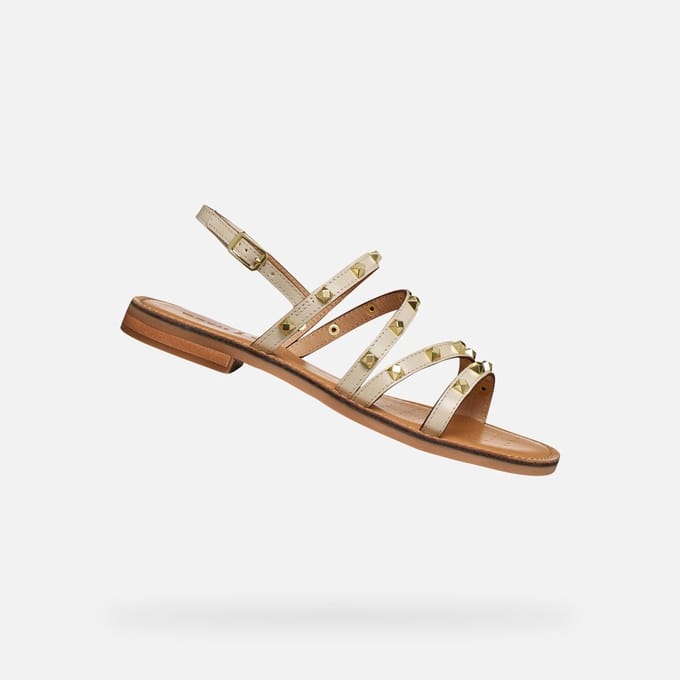 GEOX MADDALUSIA C DAMES Sandalen - MELKWIT - Maat 38