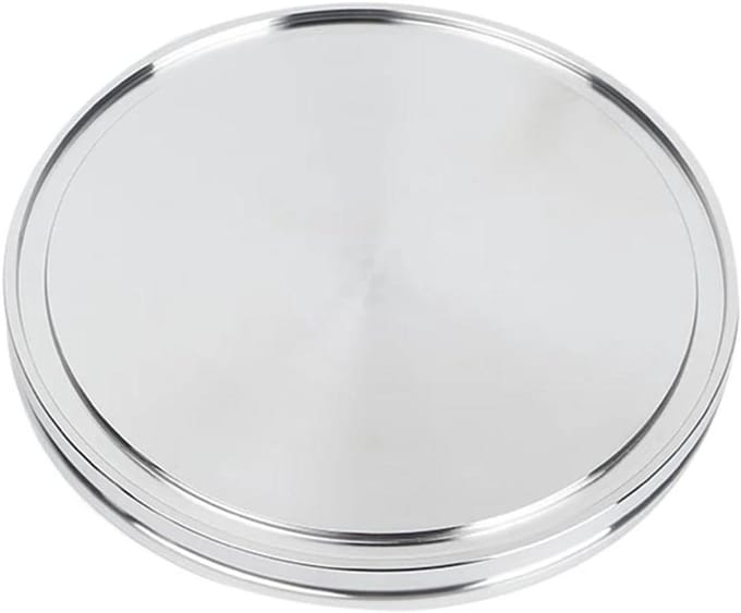 Vacuüm Blindplaat - Blind Flens - Afsluiten Leidingen - Roestvrij Staal - ISO100 - Zilver