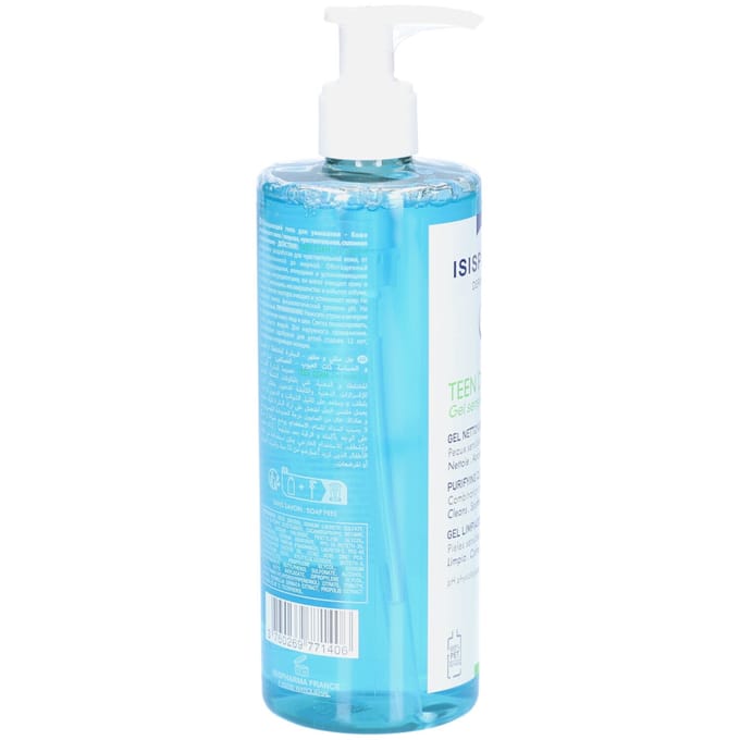 Isispharma Teen Derm Gel Sensitive Zuiverende Reinigingsgel 400 ml