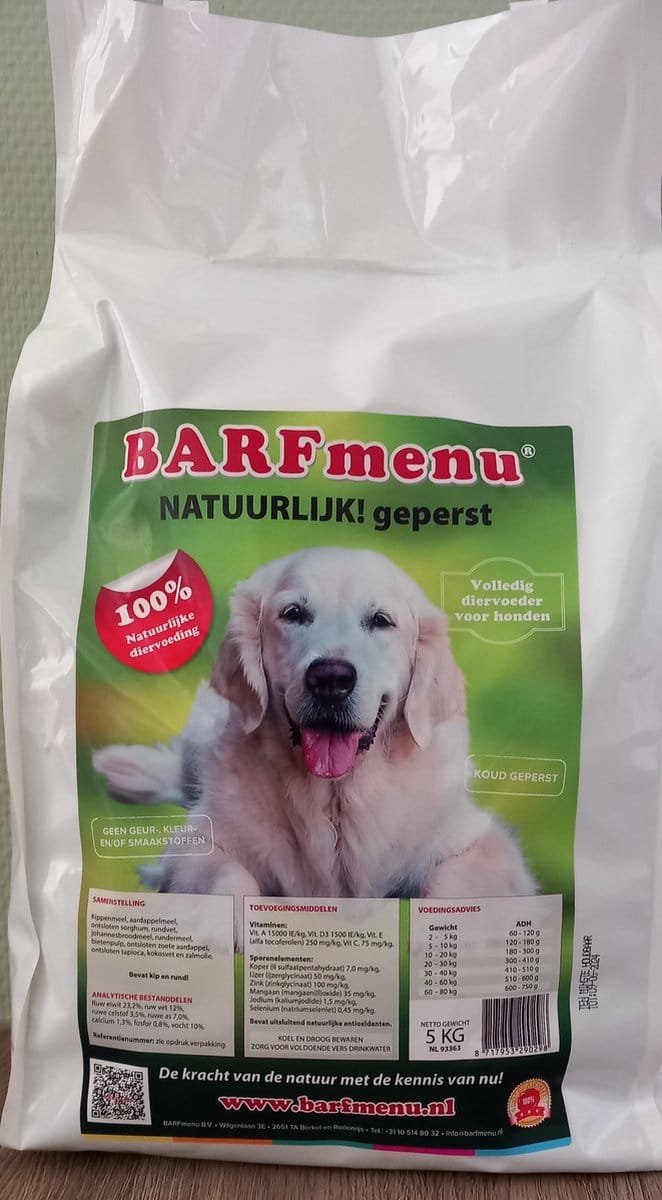 BARFmenu Hondenvoer Natuurlijk! Geperst 15 kg