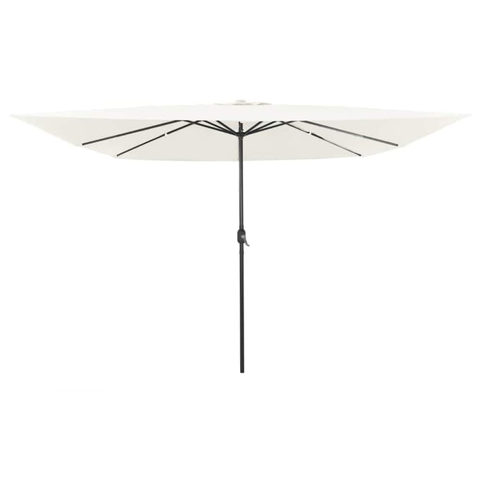 vidaXL - Tuinparasol - Zand - 295 - x - 295 - x - 245 - cm - Polyester - en - Staal
